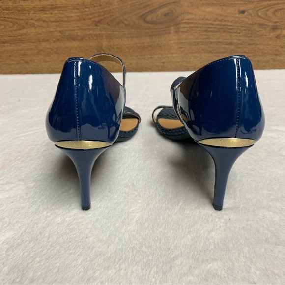 Calvin Klein blue strappy 3 inch heels shoes size 6 Lugina style NWOB - Picture 5 of 10